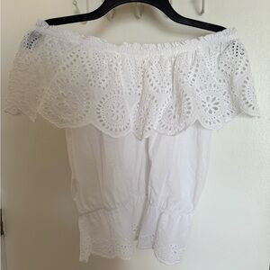 White 100% Cotton Top, M🦋